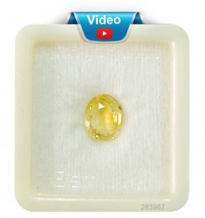 Ceylon Yellow Sapphire Pukhraj 3.2CT (5.33 Ratti)-9Gem