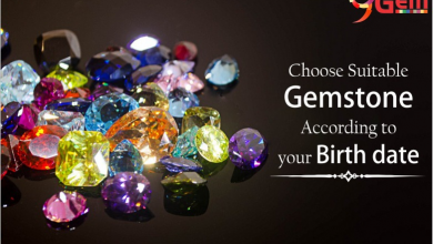 Selection of gemstones according to birth date